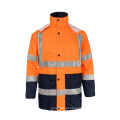 Classe 3 HIVIS CoverAll Respirável PU revestido de PU Cabo de chuva